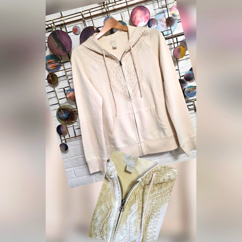 LUCKY BRAND | Embroidered Zip-up Hoodie